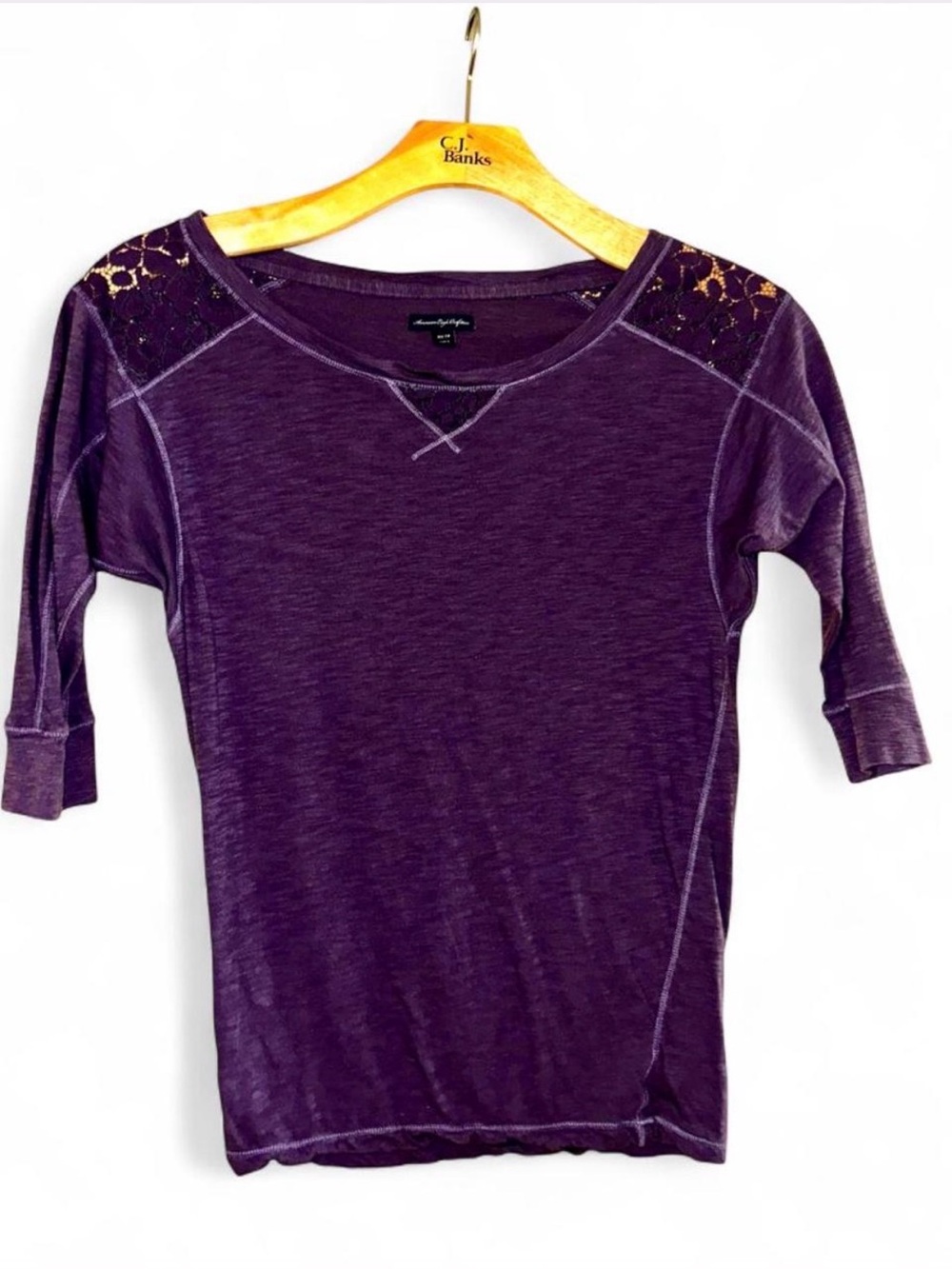 AE purple 3/4 sleeve top
